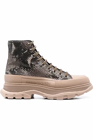 Alexander McQueen Snakeskin-effect ankle boots