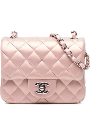 CHANEL 2021-2024 Mini Square Classic Iridescent Calfskin Single Flap crossbody bag