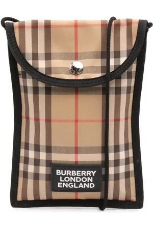 Burberry 2018-2025 House Check Canvas Phone Pouch crossbody bag