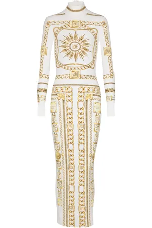 Balmain Graphic-print bodycon dress