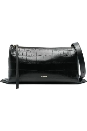 Jil Sander Embossed leather shoulder bag