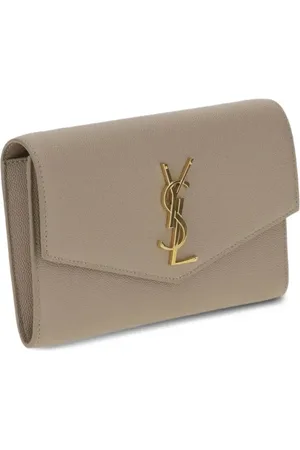 Saint Laurent Uptown envelope leather clutch bag
