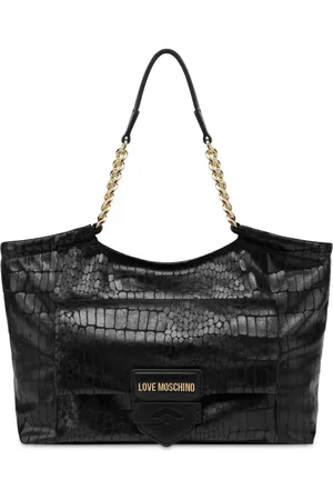 Moschino Crocodile-effect tote bag