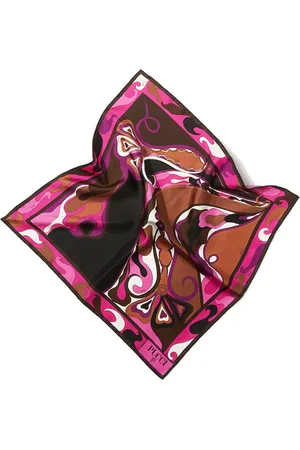 Puccini Small Orchidee-print silk scarf
