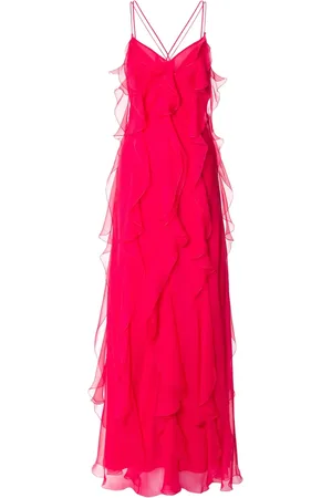 Alberta Ferretti Ruffle-detail evening dress