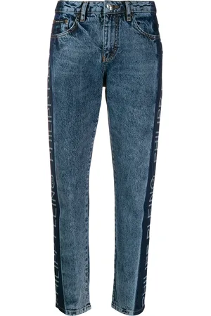 Philipp Plein Logo panelled straight-leg jeans