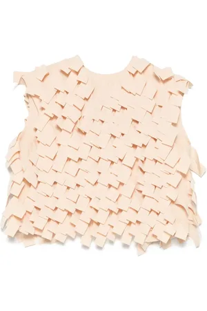 A.W.A.K.E. MODE Fringed crop top