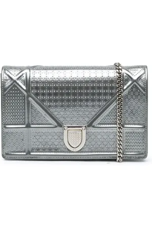 Dior 2019 Patent Microcannage Diorama Wallet on Chain crossbody bag