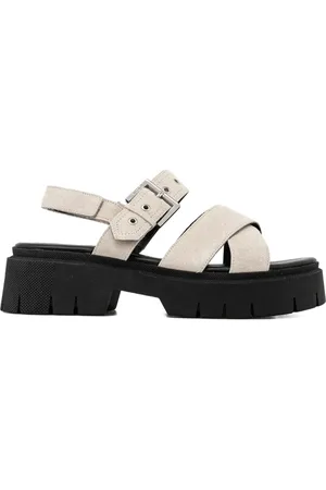 HUGO BOSS Buckle-strap suede sandals
