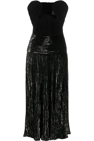 Saint Laurent Lurex velvet bustier dress