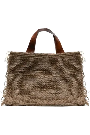 IBELIV Onja woven fringed tote bag
