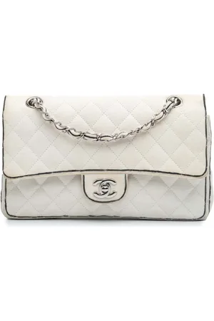 CHANEL 2014 Medium Classic Printed Grosgrain Double Flap shoulder bag