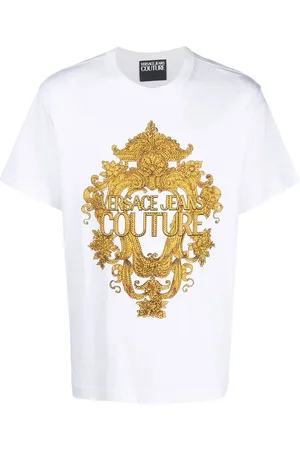 VERSACE Logo baroque print T-shirt