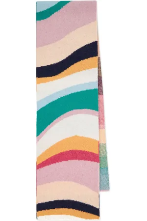 Paul Smith Stripe-pattern lambs wool scarf
