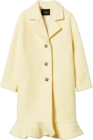 Twin-Set Peplum hem single-breasted coat