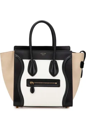 Céline 2018 Mini Tricolor Leather Luggage tote bag