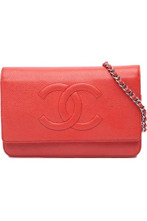 CHANEL 2012-2013 CC Caviar Wallet On Chain crossbody bag