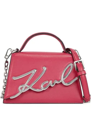 Karl Lagerfeld Signature leather top-handle bag