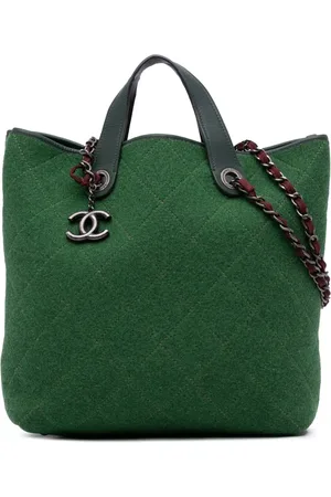 CHANEL 2011 Medium CC Quilted Felt Pop Tote satchel