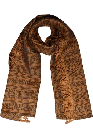 Max Mara Fringed patterned scarf