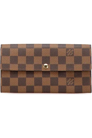 LOUIS VUITTON 2010 Damier Ebene Sarah Wallet long wallets