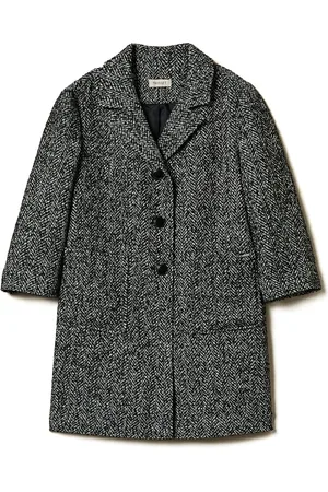 Twin-Set Chevron knit coat