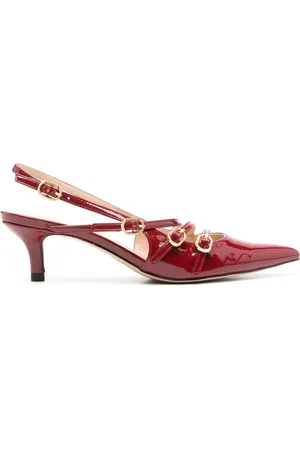 Twin-Set 50mm buckled-straps patent pumps