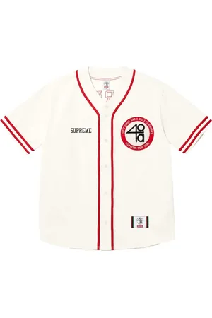 Supreme X 40 Acres twill "SS25 - Natural" baseball jersey