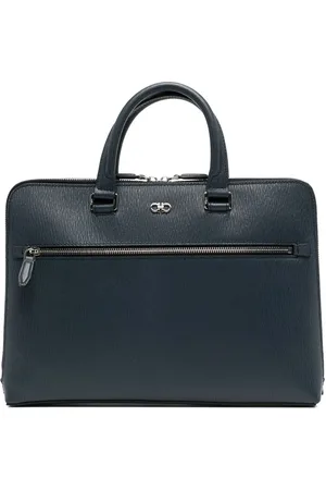 Salvatore Ferragamo Gancini leather laptop bag