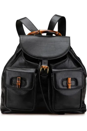 Gucci 20th Century Calfskin Bamboo Drawstring backpack