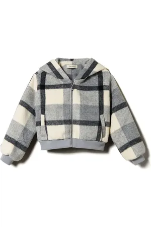 Twin-Set Check-pattern hooded jacket