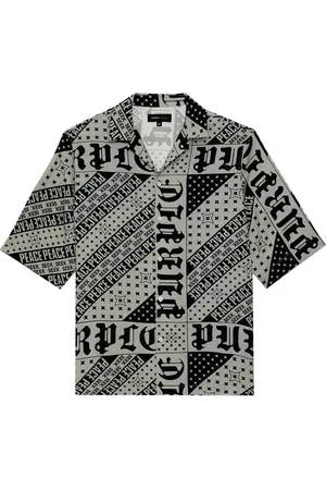 Purple Brand Flag Bandana button-up cotton shirt