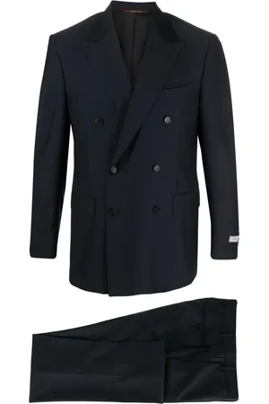 CANALI Double-breasted wool suit
