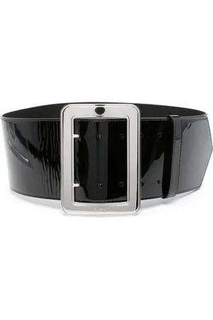 Gucci Logo-engraved leather belt