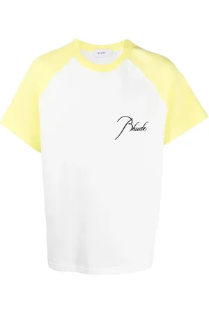 Rhude Logo-embroidered two-tone T-shirt