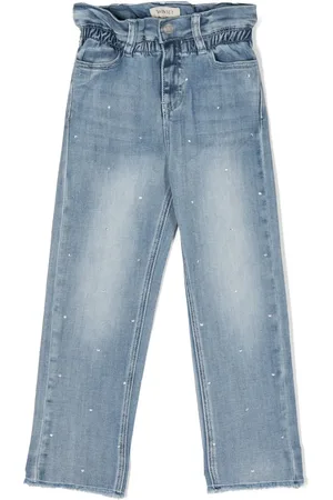 Twin-Set Paperbag-waist stonewashed jeans