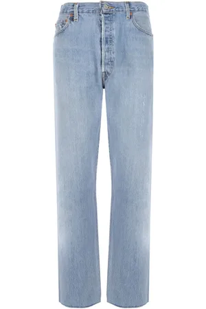 RE/DONE Stove pipe cropped jeans