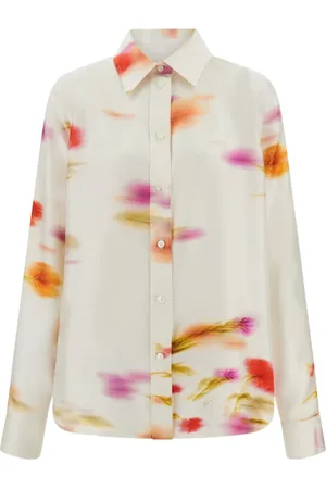 Salvatore Ferragamo Blossom print long sleeve shirt