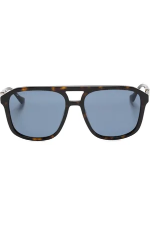 Gucci Tortoiseshell navigator-frame sunglasses