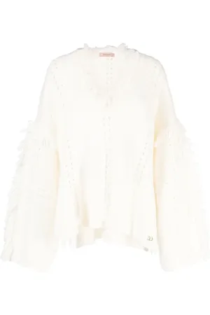 Twin-Set V-neck open-knit jumper