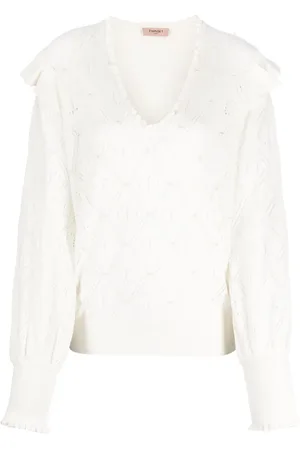 Twin-Set Oval T pearl-embellished jumper