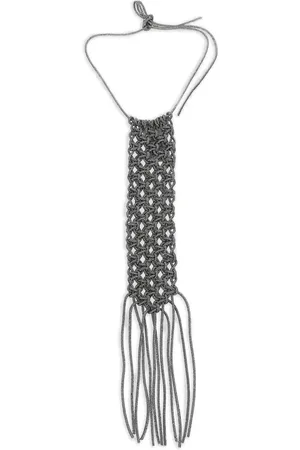 GENTRYPORTOFINO Macramé-detail necklace