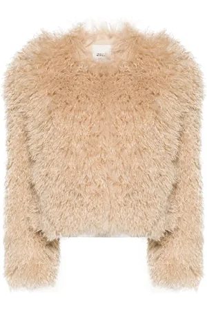 Isabel Marant Faustine faux-shearling cropped jacket