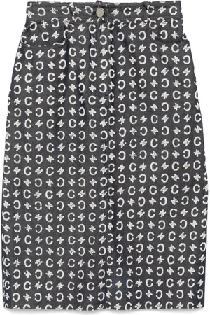 Céline 1999-2000s Macadam denim skirt