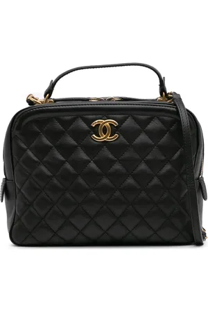 CHANEL 2018-2019 Medium CC Quilted Calfskin Vanity Case satchel