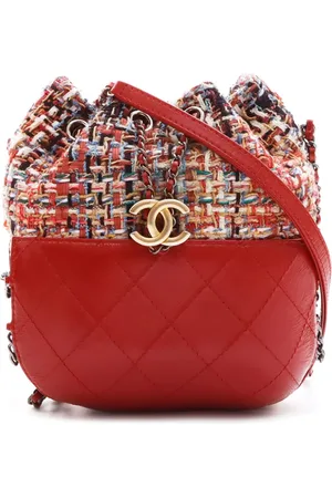 CHANEL 2017-2018 Gabrielle tweed bucket bag
