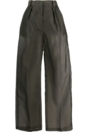 Fabiana Filippi Transparent-leg loose-fit trousers