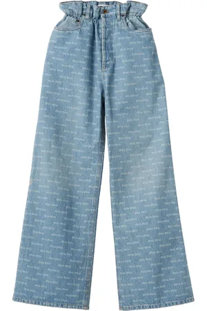 Miu Miu Logo-print wide-leg jeans