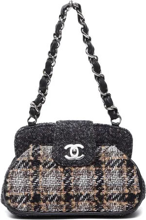 CHANEL 2000 CC tweed shoulder bag