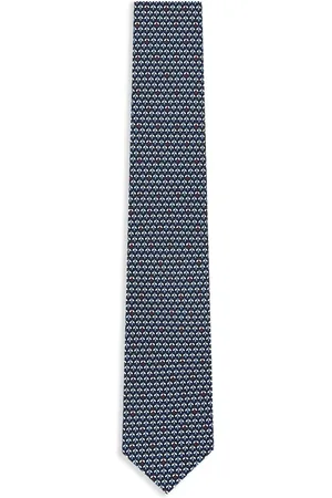 Ermenegildo Zegna Patterned-jacquard silk tie
